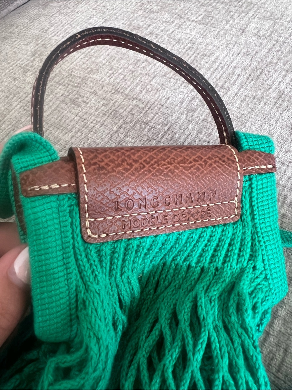 LONG CHAMP LE PLIAGE FILET XS MESH BAG GREEN - Picture 4 of 5